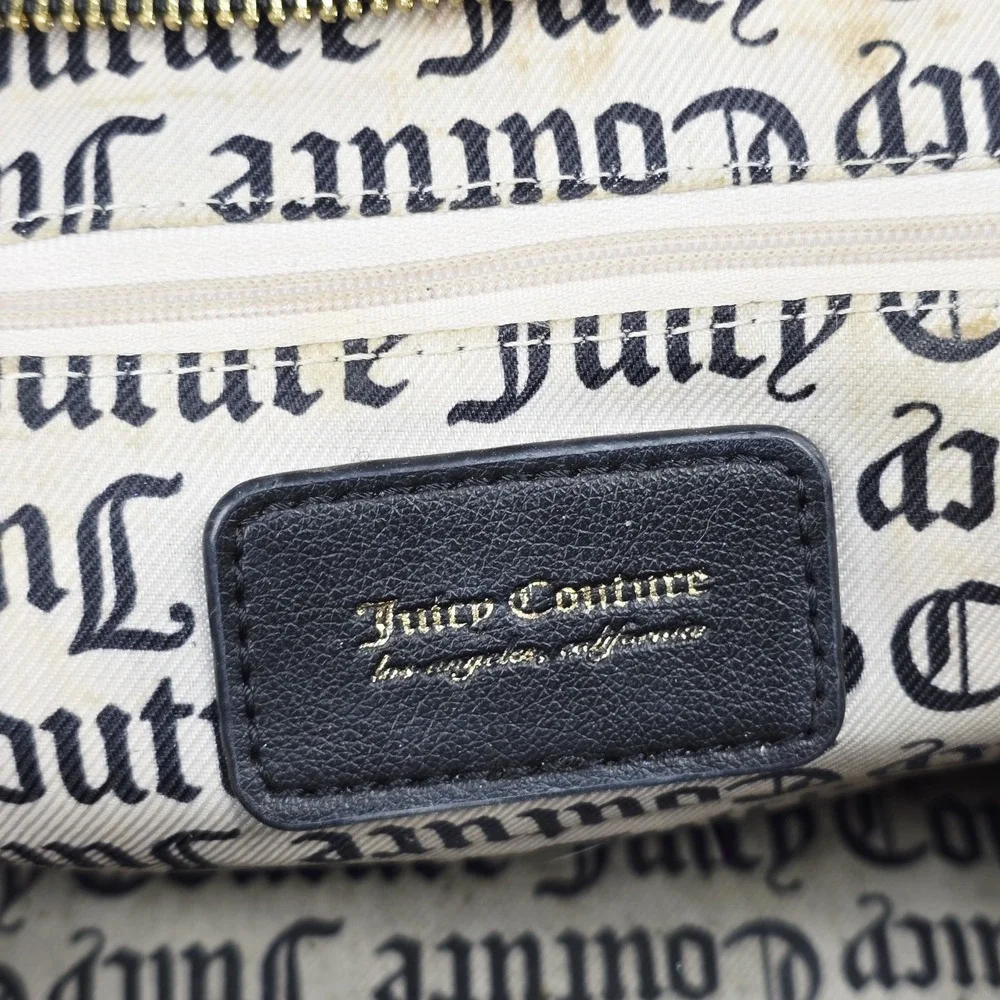 Vintage Y2K Juicy Couture Daydreamer Bag‎ Velour Pleather Purse Black Velvet